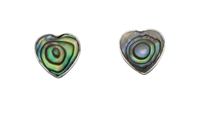 Picture of Heart Abalone Shell Earrings