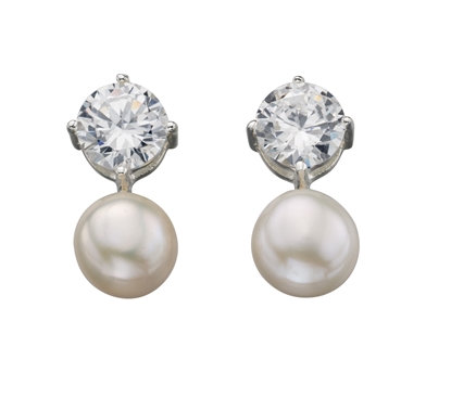 Picture of Cz & Pearl Stud Earrings