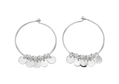 Picture of 5Mm Round Disc Hoop Earrings