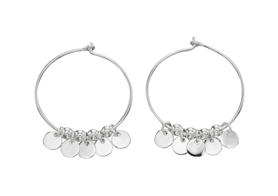 Picture of 5Mm Round Disc Hoop Earrings
