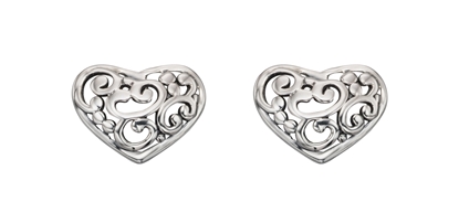 Picture of Filigree Heart Stud Earrings
