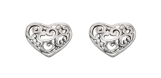 Picture of Filigree Heart Stud Earrings