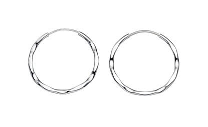 Picture of Large Textured Hoop Earrings