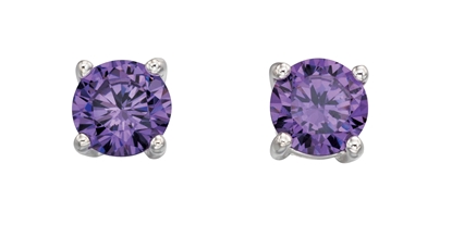 Picture of Amethyst Cz Studs 5Mm