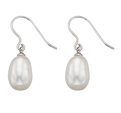 Picture of Freshwater Pearl Drop Hook Earrings