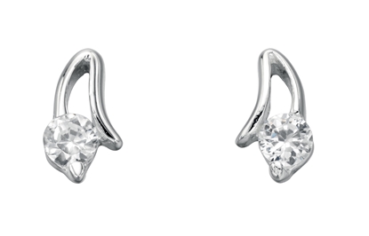 Picture of Clear CZ Open Setting Stud Earrings