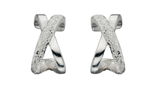 Picture of Diamnd Cut 1/2 Kiss Stud Earrings