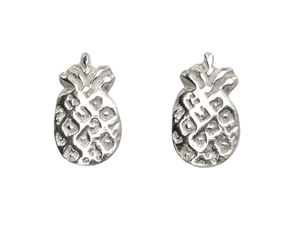 Picture of Silver Pineapple Stud Earrings