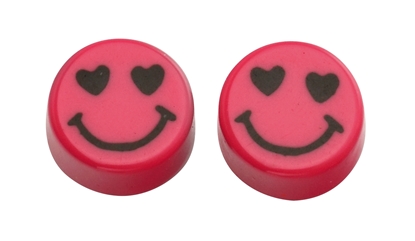 Picture of Pink Round Smiley Face Studs