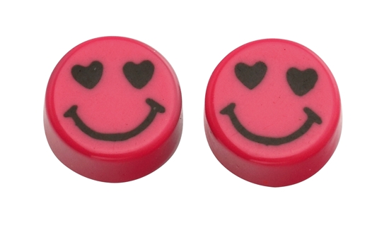 Picture of Pink Round Smiley Face Studs
