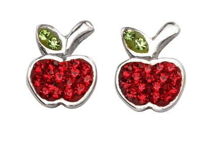 Picture of Red And Green Stone Apple Studs