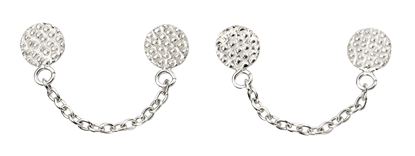 Picture of Circle Double Hole Chain Earrings