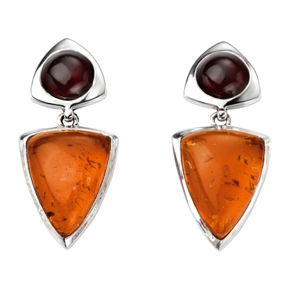 Picture of Amber And Garnet Earrings