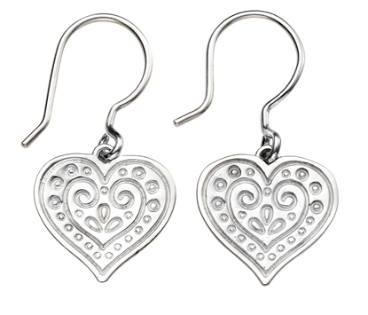 Picture of Engraved Heart Earrings