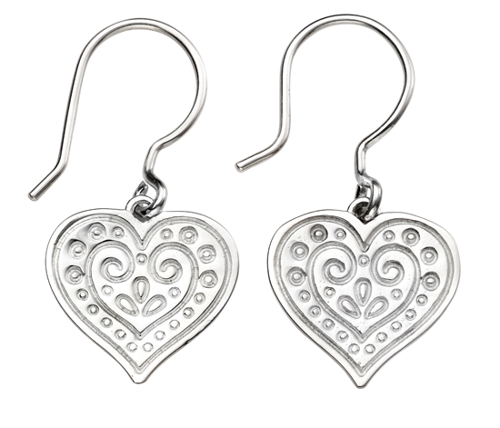 Picture of Engraved Heart Earrings