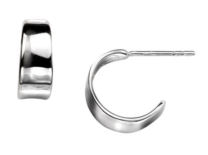 Picture of Small Wide Half Hoop Earrings