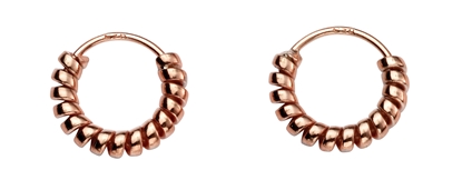 Picture of Rose Coil Hoop Earrings