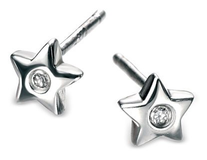 Picture of D For Diamond Star Stud Earrings