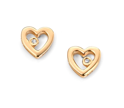 Picture of D For Diamond Heart Earrings