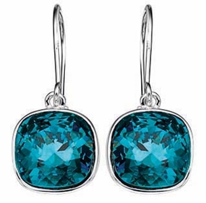 Picture of Indicolite Swarovski Crystal Drop Earrings