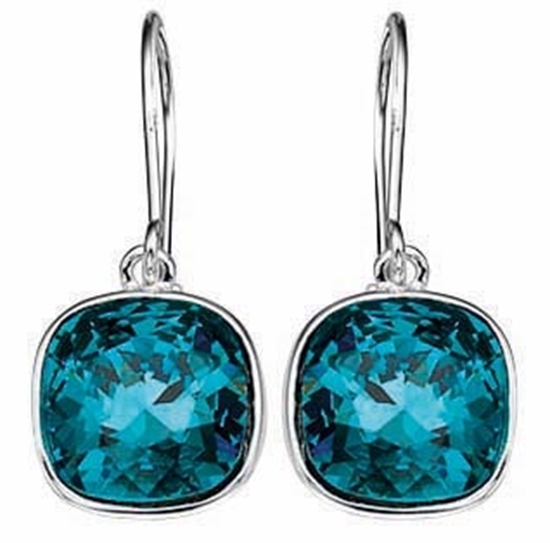 Picture of Indicolite Swarovski Crystal Drop Earrings