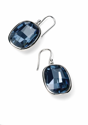 Picture of Swarovski Graphic Stone Earrings Blue