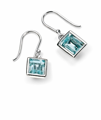 Picture of Light Azore Swarovski Rectangular Earrings