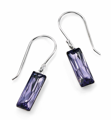 Picture of Swarovski Crystal Rectangle Drop Earrings