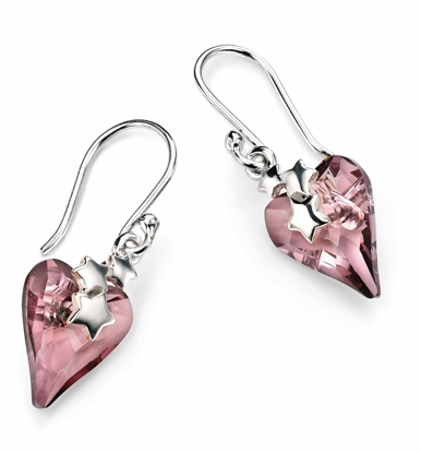 Picture of Swarovski Crystal Heart Earrings