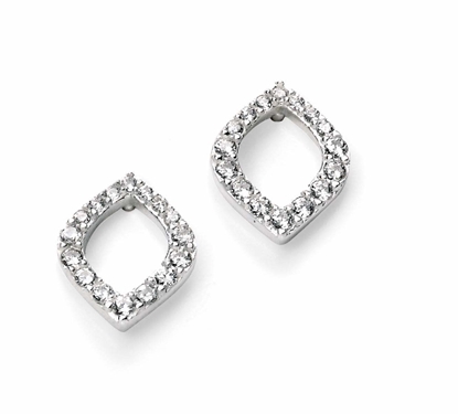 Picture of Cz Diamond Shape Stud Earrings