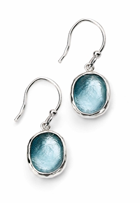 Picture of Blue Glass Drop Earrings