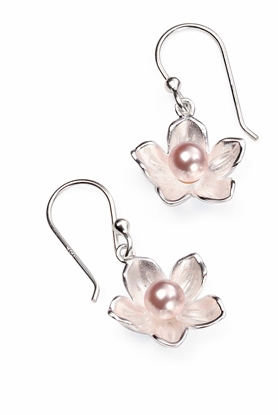 Picture of Rosaline Swarovski Pearl Flower Earrings