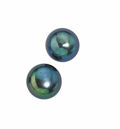 Picture of Black Freshwater Pearl 8Mm Stud Earrings