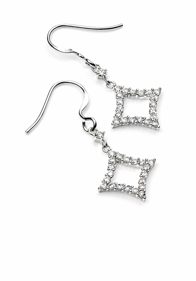 Picture of Diamond Shaped Earrings With Cz