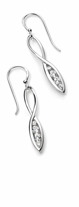 Picture of Clear Cz Twisted Earrings