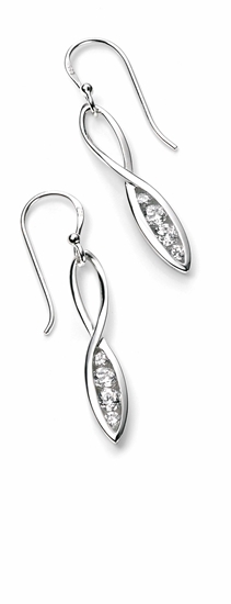 Picture of Clear Cz Twisted Earrings