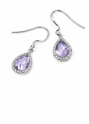 Picture of Cz Teardrop Earrings & Cz Pave