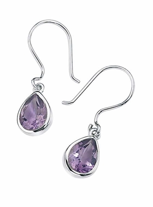 Picture of Amethyst Teardrop Earrings