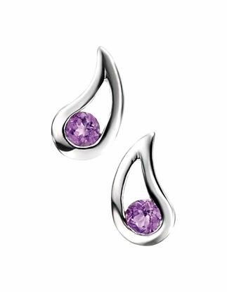 Picture of Amethyst Teardrop Earrings