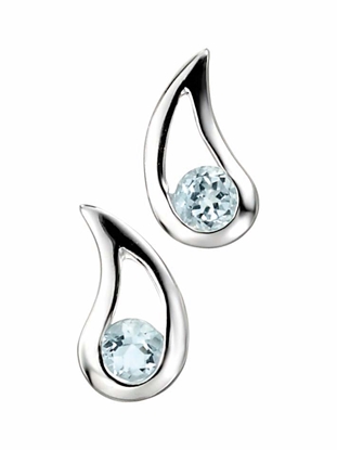 Picture of Blue Topaz Teardrop Earrings