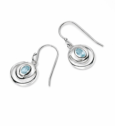 Picture of Sky Blue Topaz Double Loop Earrings