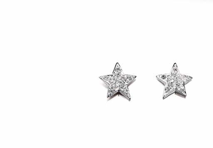 Picture of Clear CZ Star Stud Earrings