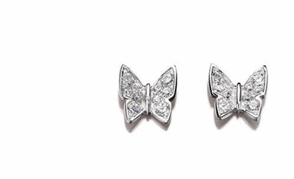 Picture of Clear CZ Butterfly Pave Earrings