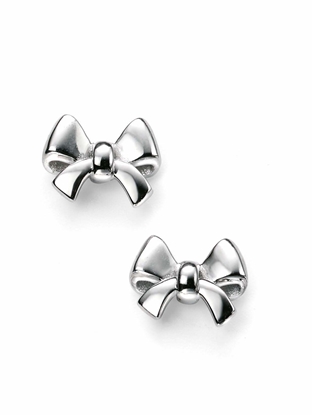 Picture of Plain Silver Bow Studs