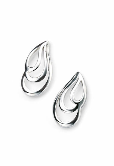 Picture of Silver Cut Out 3 Pear Shaped Earrings