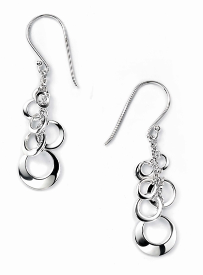 Picture of Open Multi Disc Cluster Drop Earrings
