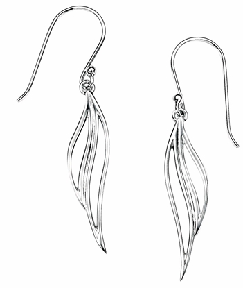 Picture of Open Leaf Drop Earrings