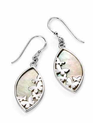 Picture of Butterfly Earrings With MOP Inlay