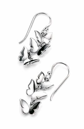 Picture of Triple Butterfly Drop Earrings