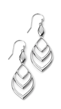 Picture of Rhodium Plated Cut Out Earrings